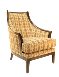 Upholstered fabric pattered Madrid chair available at Cottswood Interiors